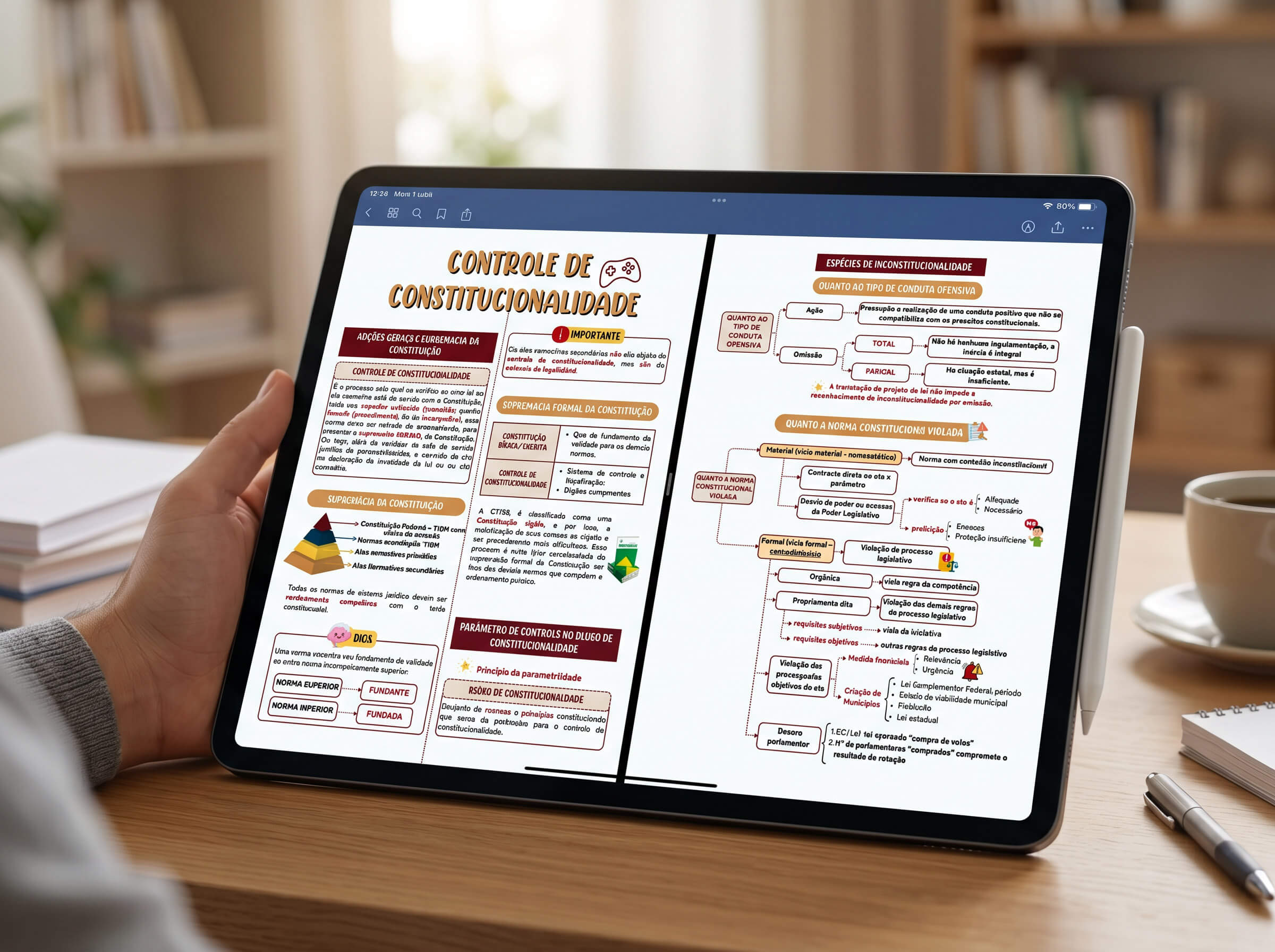 Mockup of digital summaries on a tablet